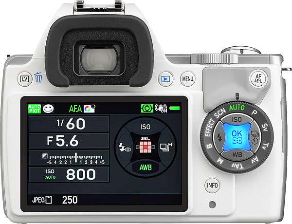 Pentax K-S1 Review -- rear view, white