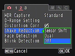 Pentax MX-1 IS modes