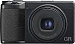 Front side of Ricoh GR IIIx digital camera