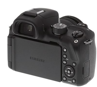 Samsung NX30 review -- three quarter shot from rear