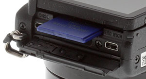Sony A5100 Review -- Ports and card slot
