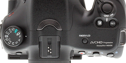 Sony A58 review -- Sony A57 top deck