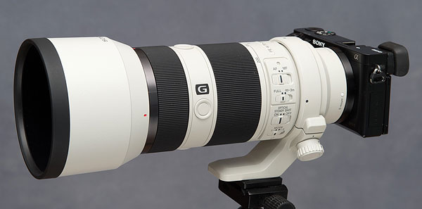 Sony A6000 Review --  70-200mm f/4 lens mounted on A6000