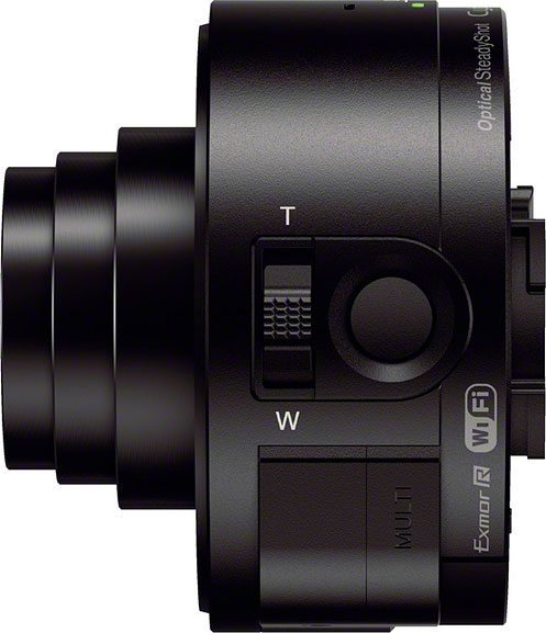 Sony QX10 review -- Left view