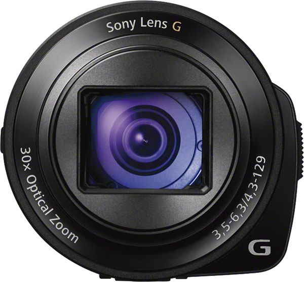 Sony QX30 review -- front view