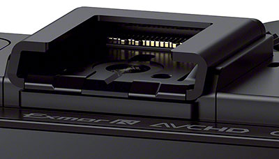 Sony RX100 II -- hot shoe with accessory contacts