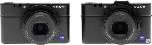 Sony RX100 II review -- front comparison with RX100