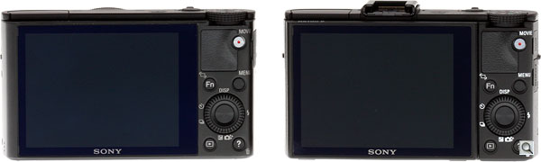 Sony RX100 II review -- rear comparison with RX100