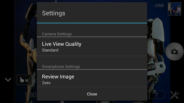 Sony RX100 III review -- Touch autofocus operation through the Smart Remote Control app.