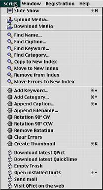 Scripts Menu