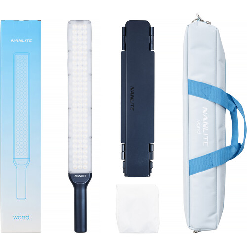 Nanlite wand product image with box and bag