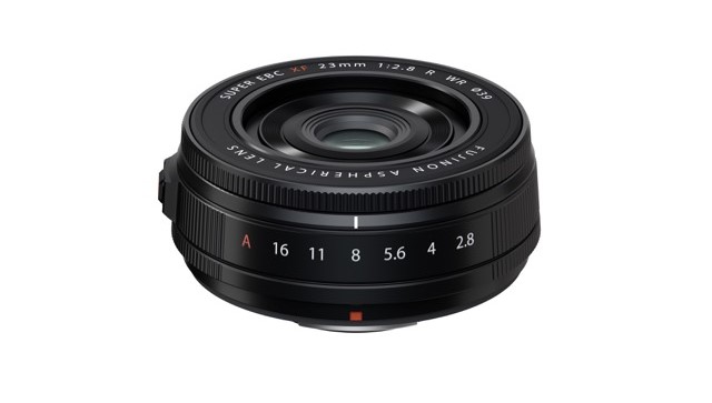 XF 23mm F/2.8 R WR on white.