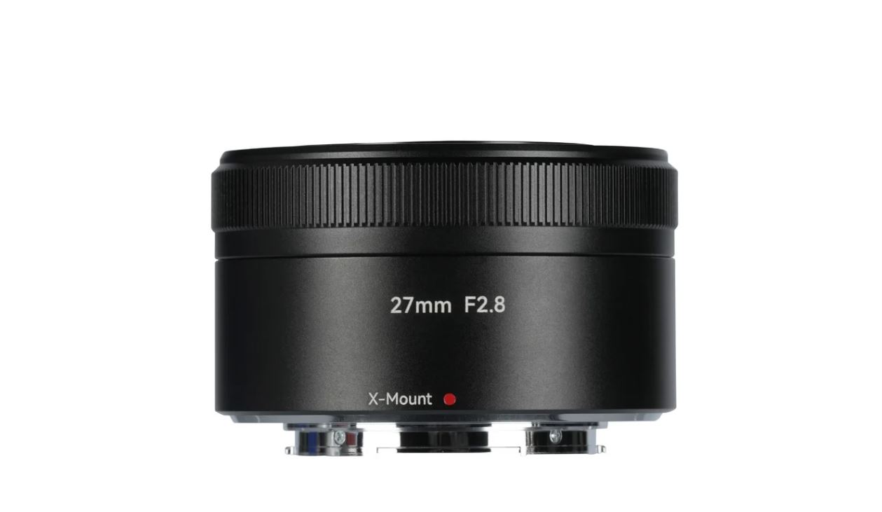 7Artisans 27mm F/2.8 lens on white background.