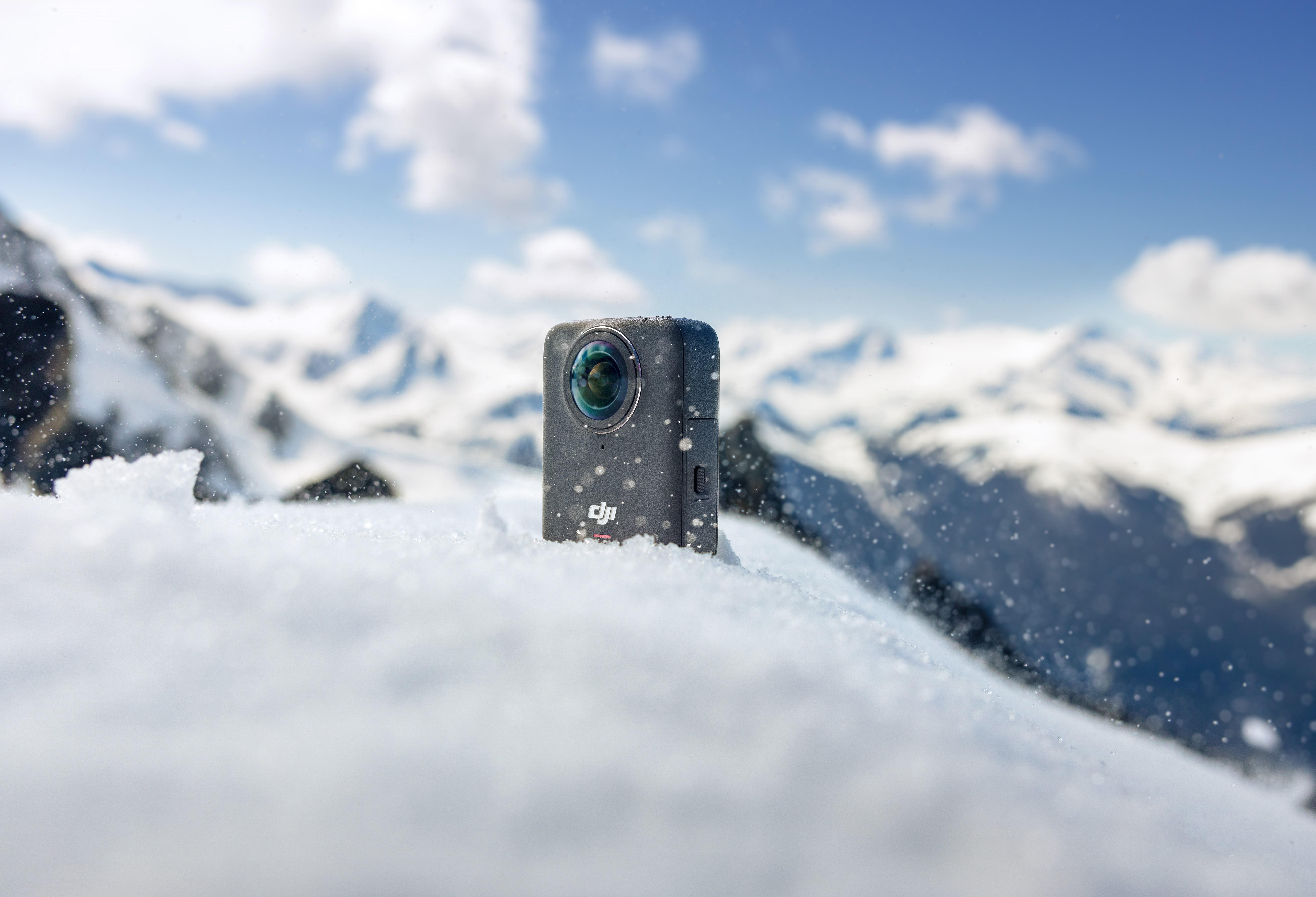 DJI Osmo 360 in the snow. 