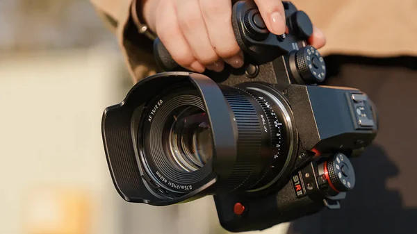 TTArtisan 75mm mounted on a Panasonic S1R II. 