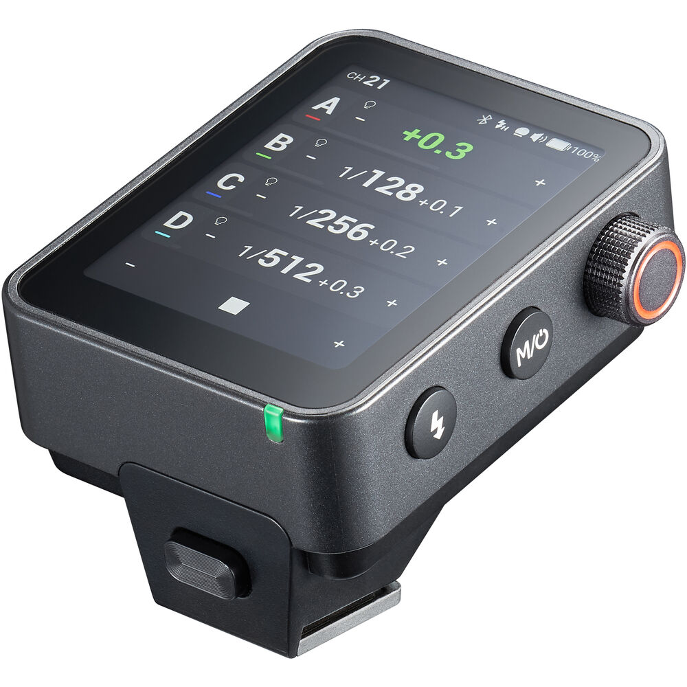 Godox X3 Pro wireless flash trigger on white background. 