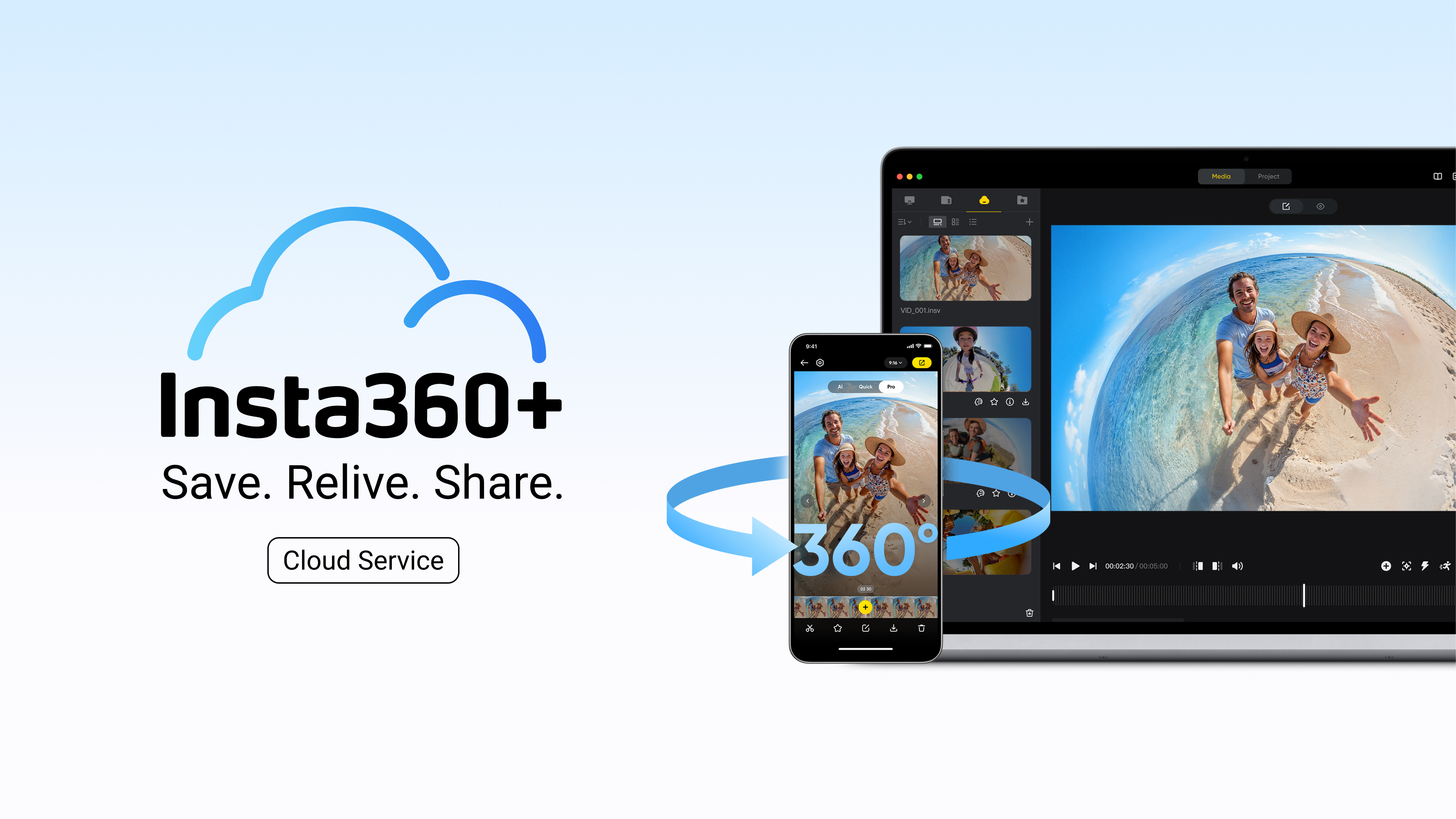 Insta360 companion app photo.