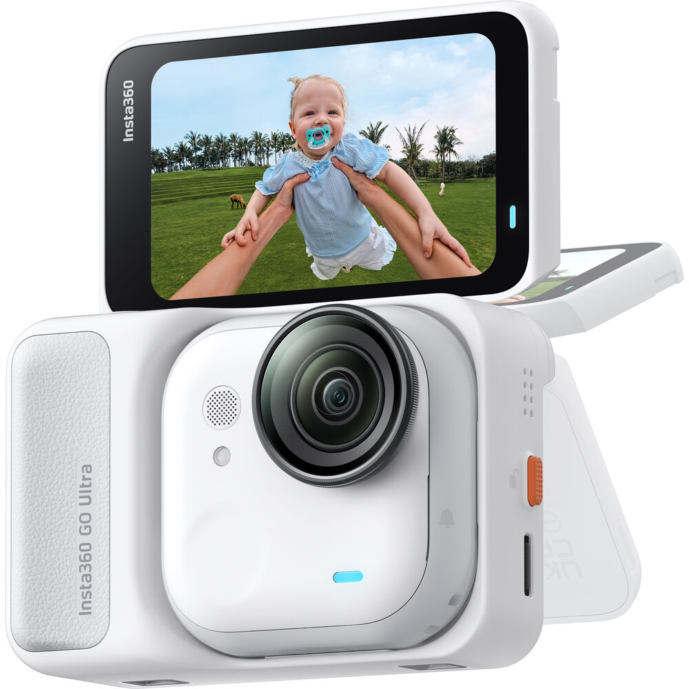Insta360 Go Ultra on white background. 