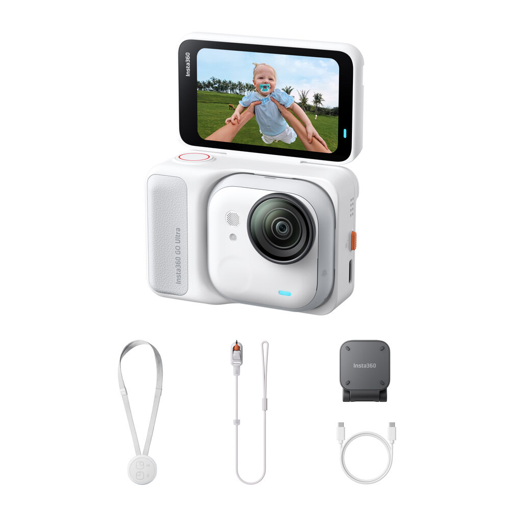 Insta360 Go Ultra on white background. 