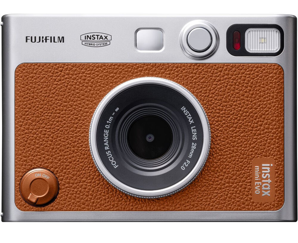 Fujifilm Instax Mini Evo on white.