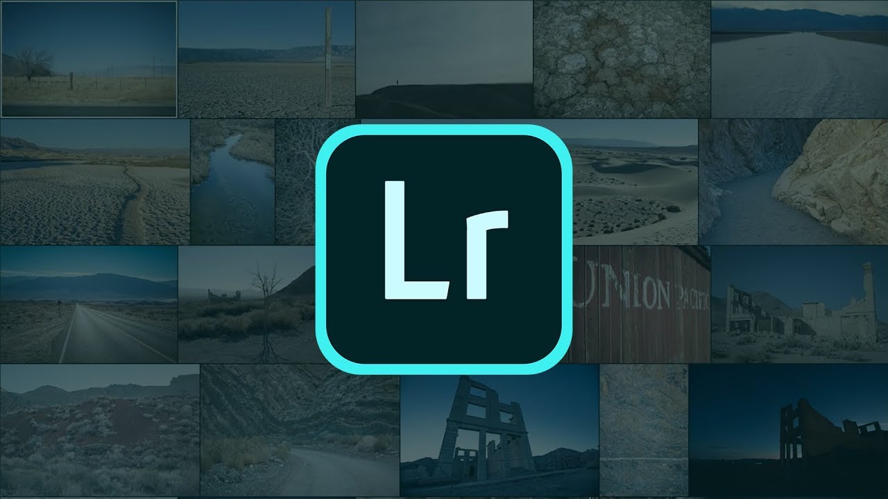Lightroom logo on black background.