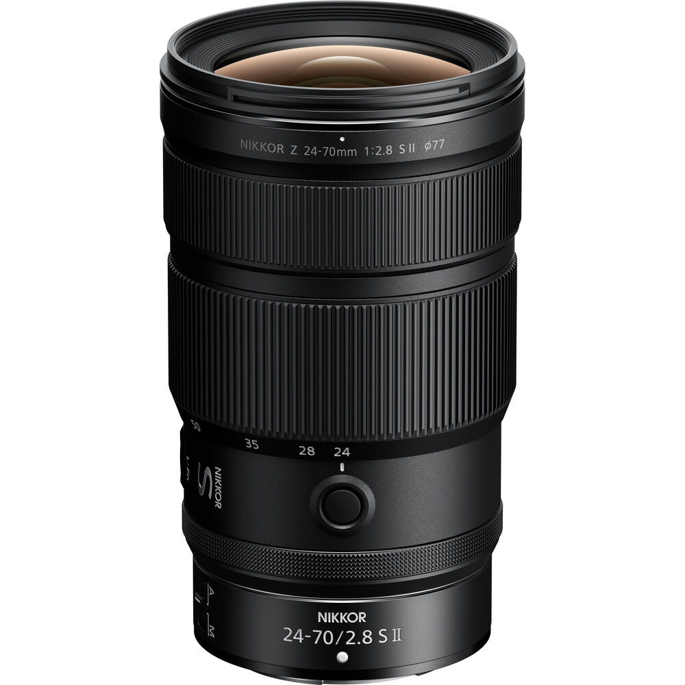 Nikon NIKKOR Z 24-70mm f/2.8 S II on white background. 