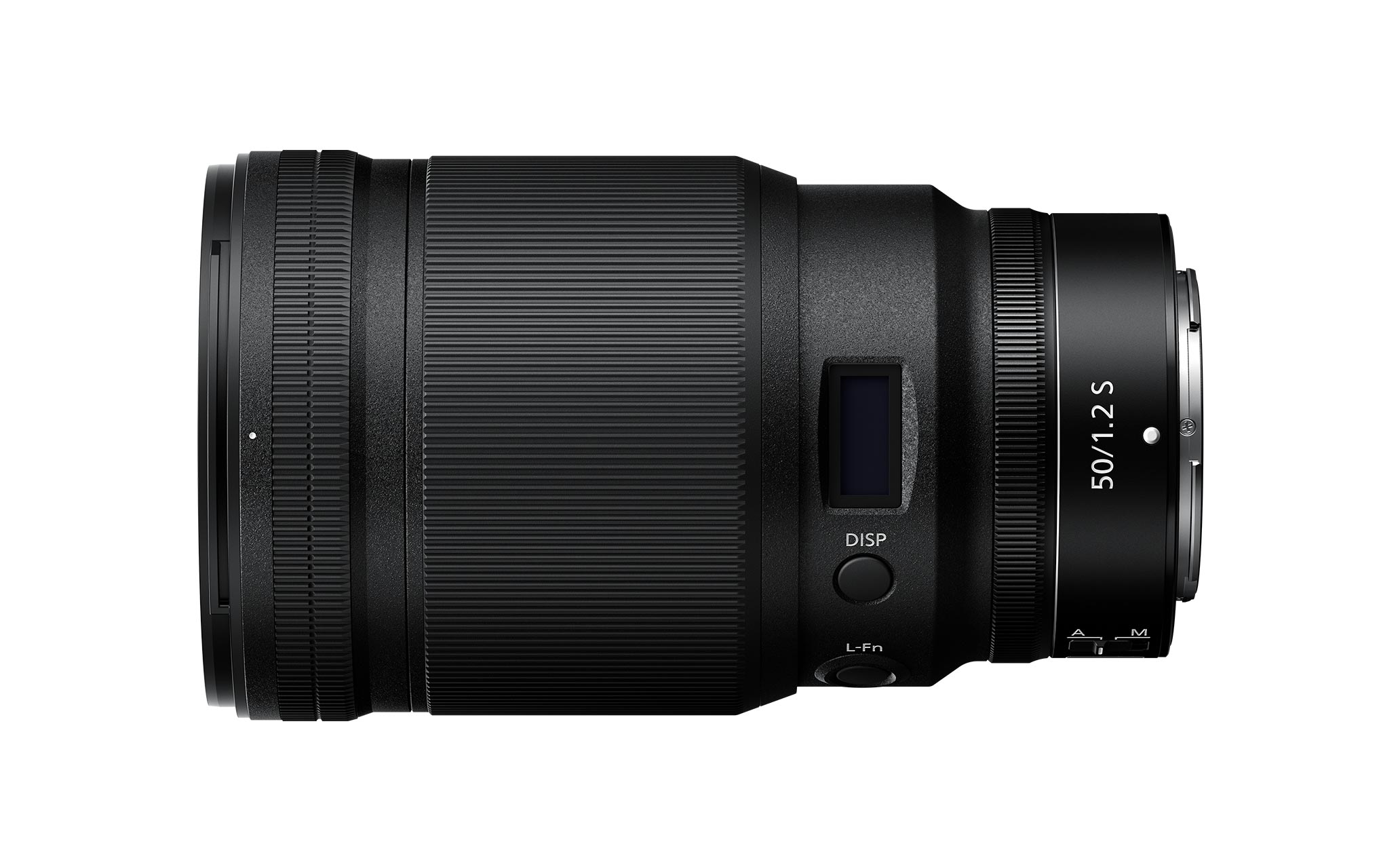 Nikon Z 50mm F/1.2 S on white background. 