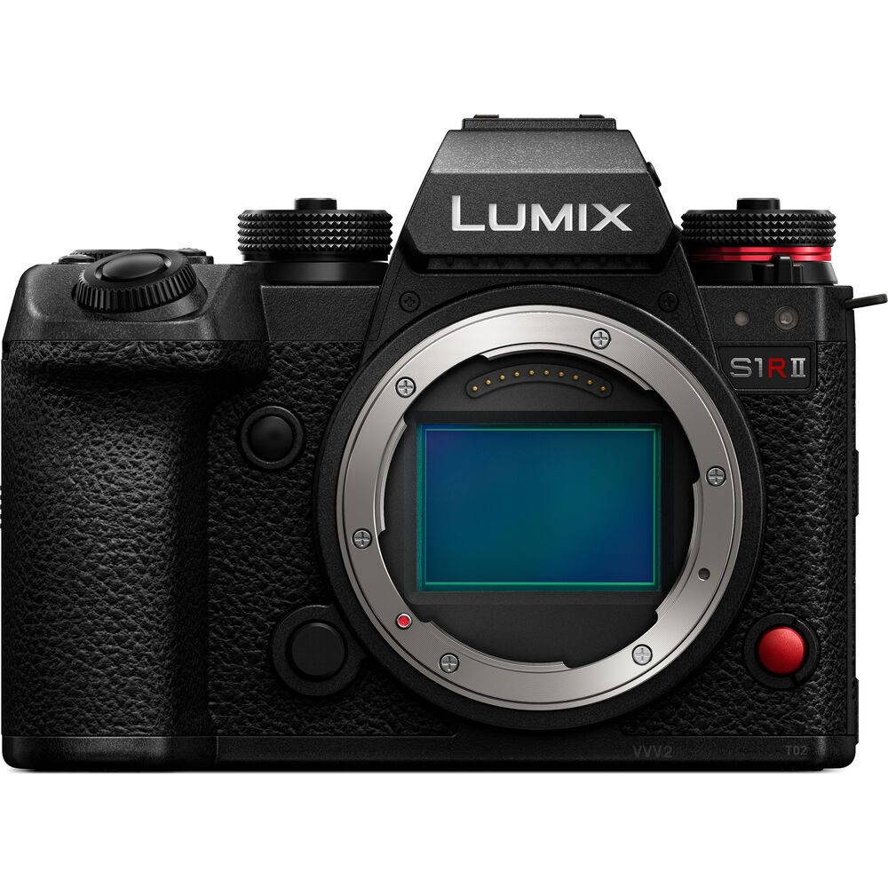 Panasonic Lumix S1R II on white background. 