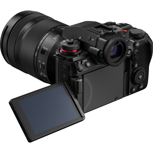 Panasonic S1R II rear profile shot on white background.