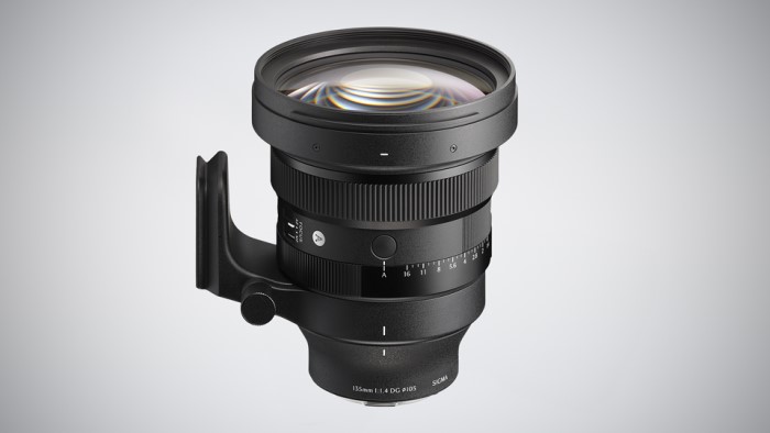 Sigma 135mm F/1.4 DG ART on white. 