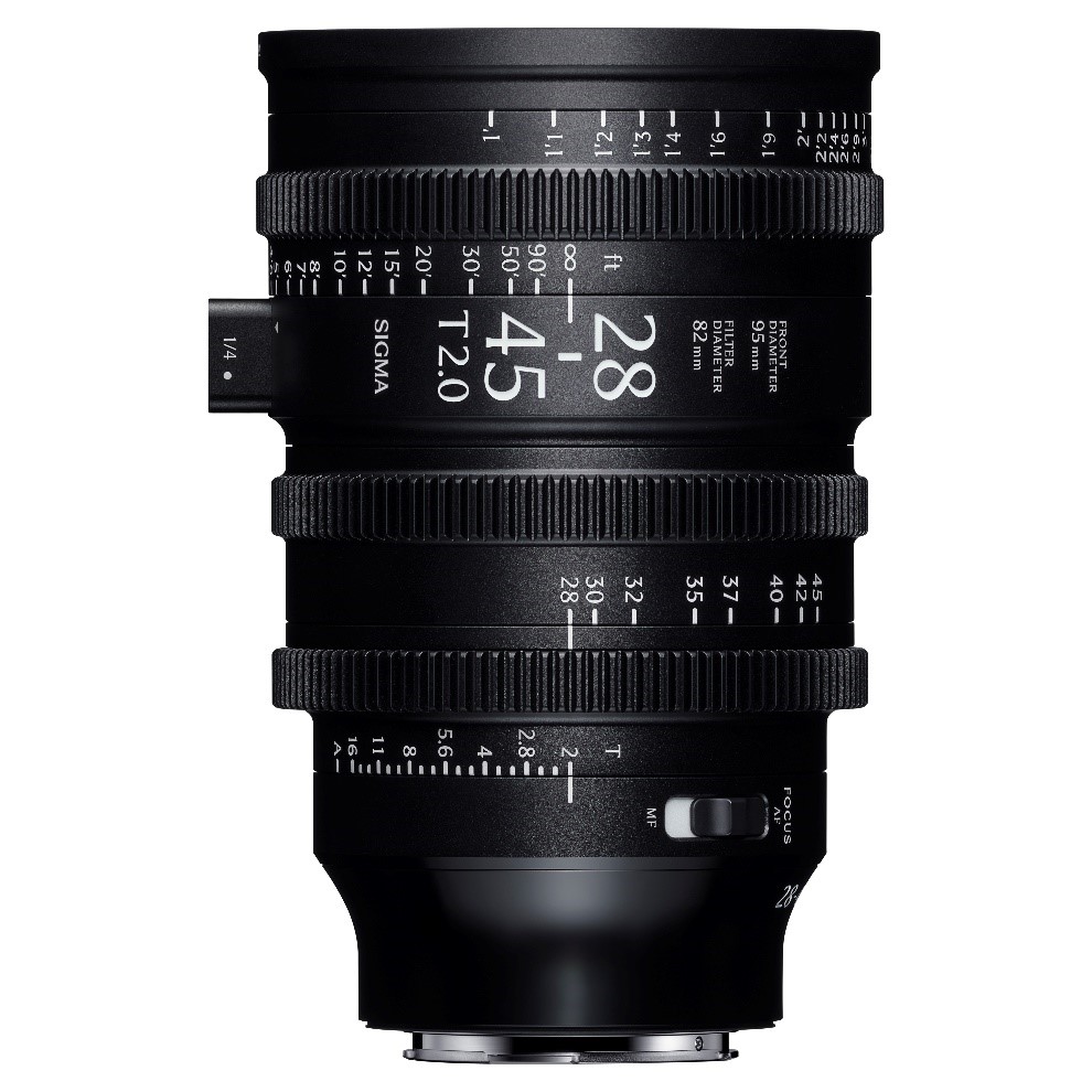 Sigma AF Cine 28-45mm T2 FF on white. 