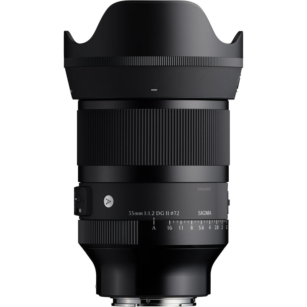 Sigma 35mm F/1.2 DG II ART on white. 