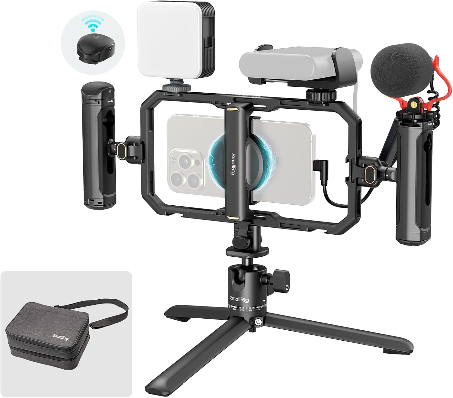 Smallrig universal vlogging rig.