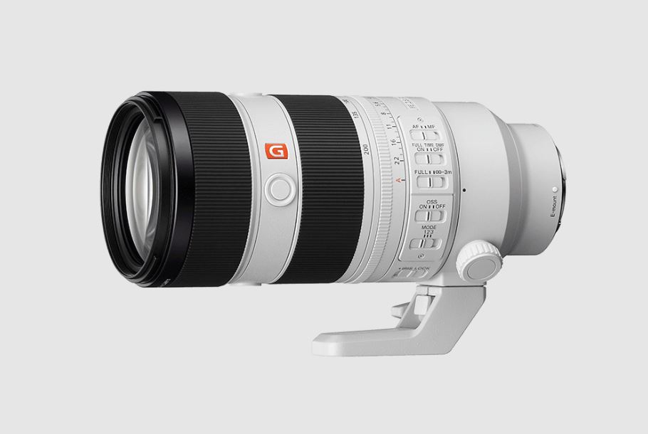 Sony 70-200mm F/2.8 GM OSS on white background.