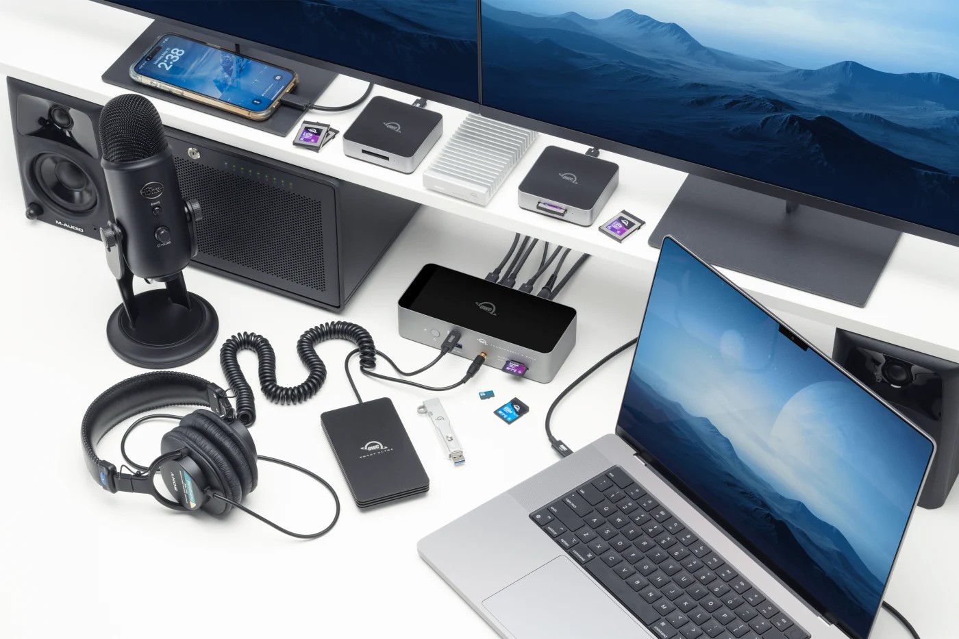 OWC Thunderbolt 5 dock full desk.