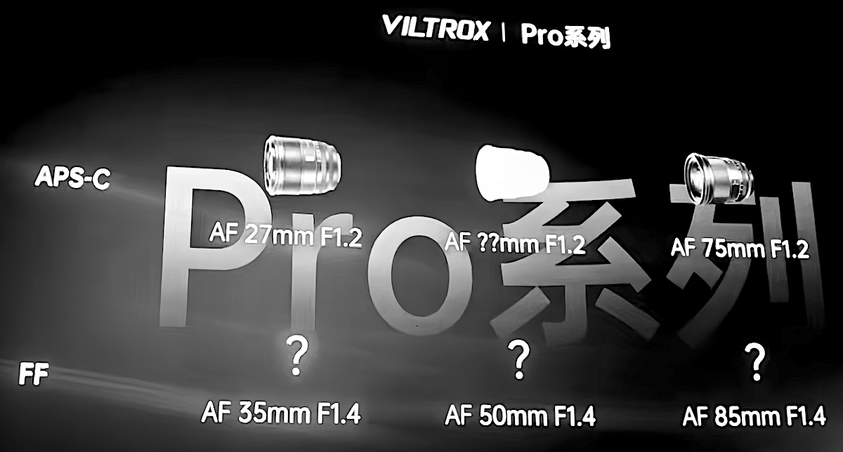 Leaked Viltrox Pro series lens roadmap.